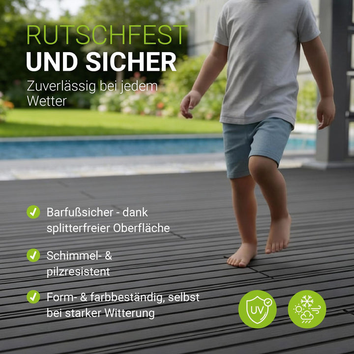 WPC Terrassendielen in Anthrazit