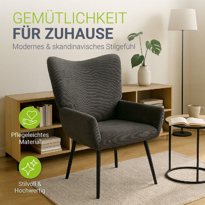 Ohrensessel mit optionalem Hocker Odense