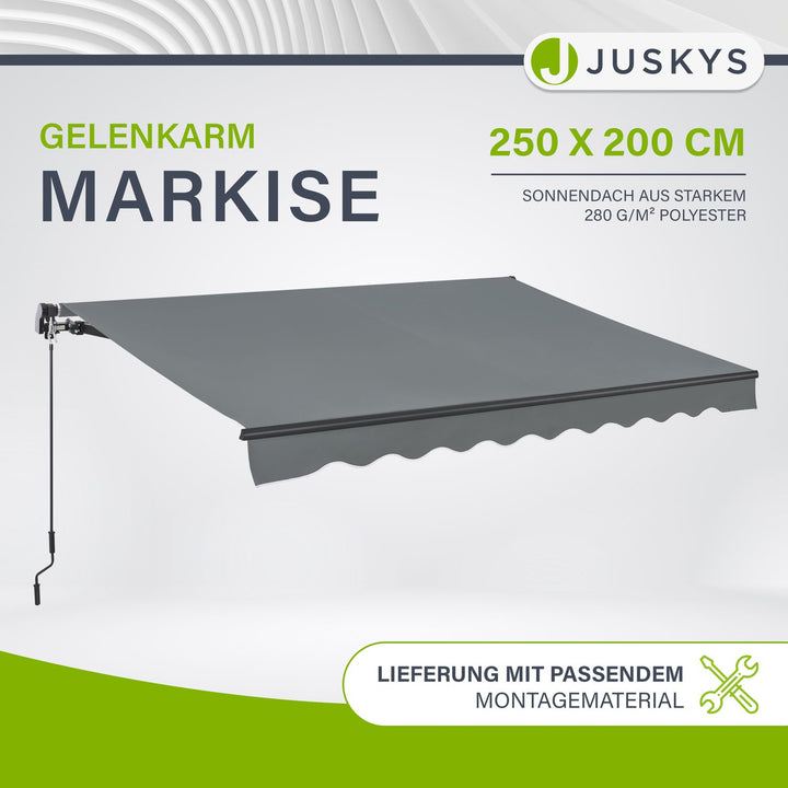 Gelenkarmmarkise mit Kurbel