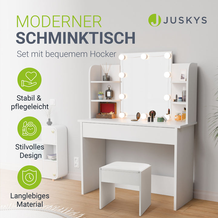 Schminktisch Bella mit Hocker Melly