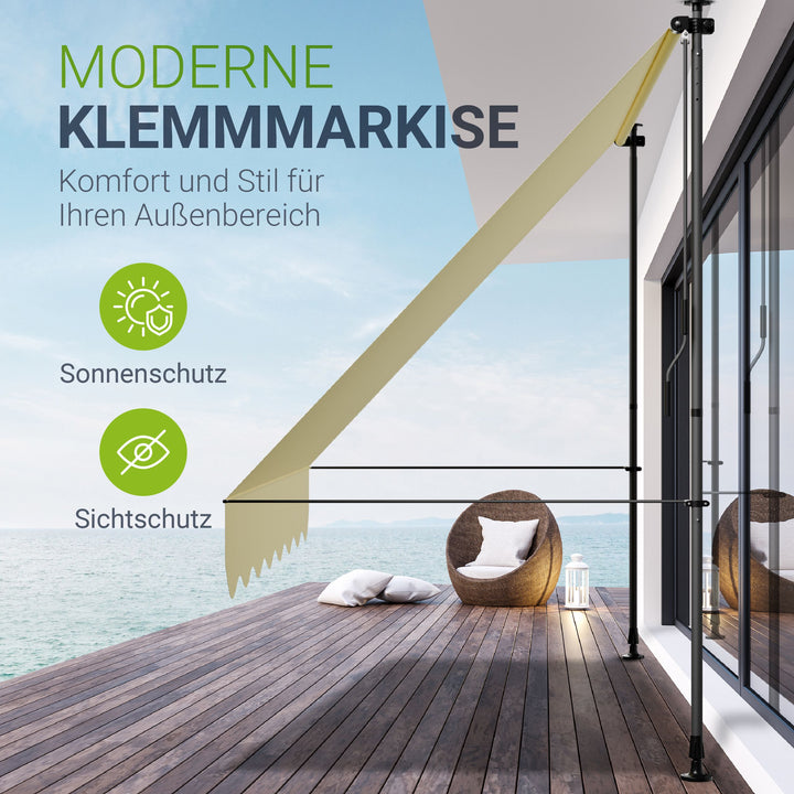 Klemmmarkise Kapstadt mit Handkurbel