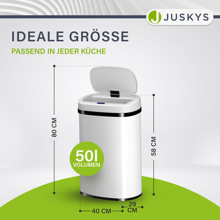Rechteckiger Mülleimer mit Sensor