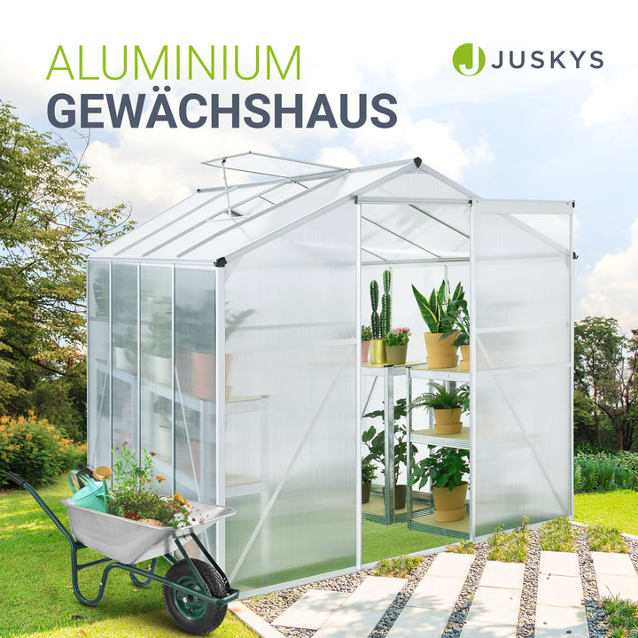 Aluminium Gewächshaus mit Fundament