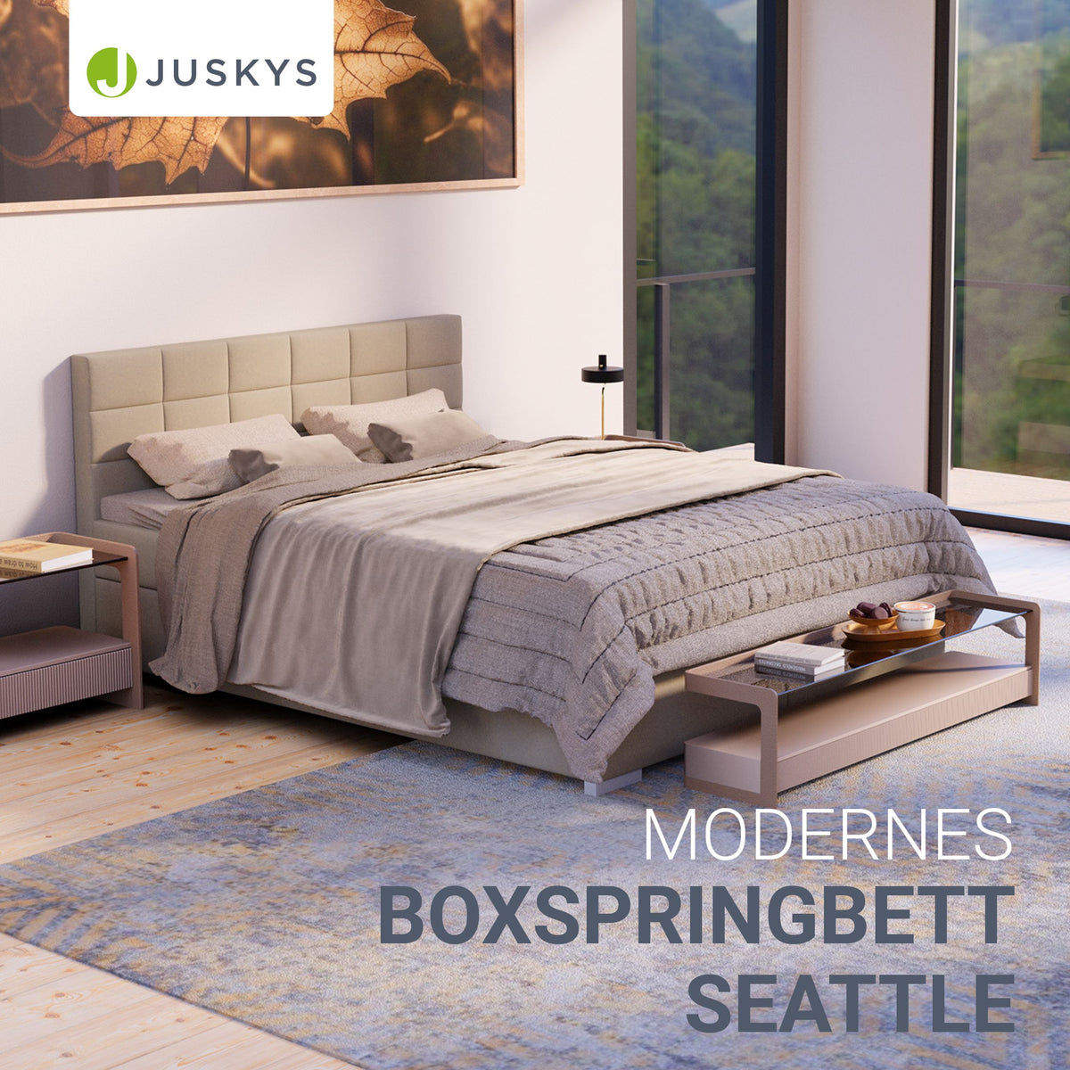 Boxspringbett Seattle - Malmo-Stoff