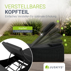 Faltbare Polyrattan Sonnenliege Lamia