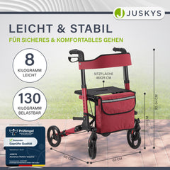 Aluminium Rollator Vital mit Sitz