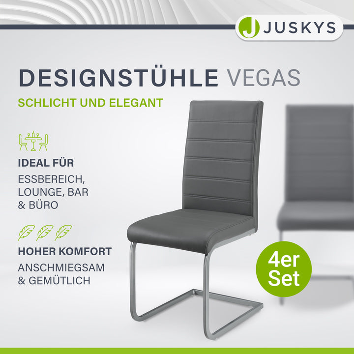 Freischwinger Stuhl Vegas mit Kunstleder