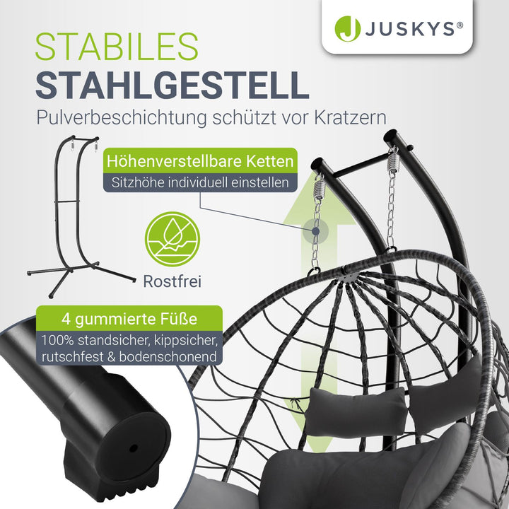 Polyrattan Doppelhängesessel Aria