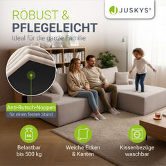 Sofa Coredo mit Cord Bezug & Dekokissen