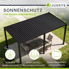 Lamellendach Tahiti 3 x 5,9 m inkl. 1x Seitenwand 3 m