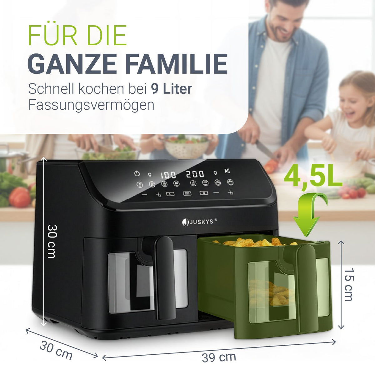 Heißluftfritteuse 9 L