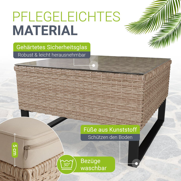 Gartenlounge für 4 Personen Santorini