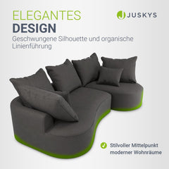 Sofa Tirano mit Ottomane & Dekokissen