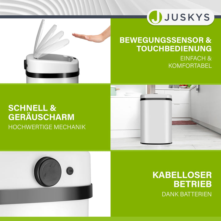 Rechteckiger Mülleimer mit Sensor