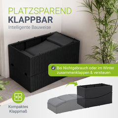 Faltbare Polyrattan Sonnenliege Lamia