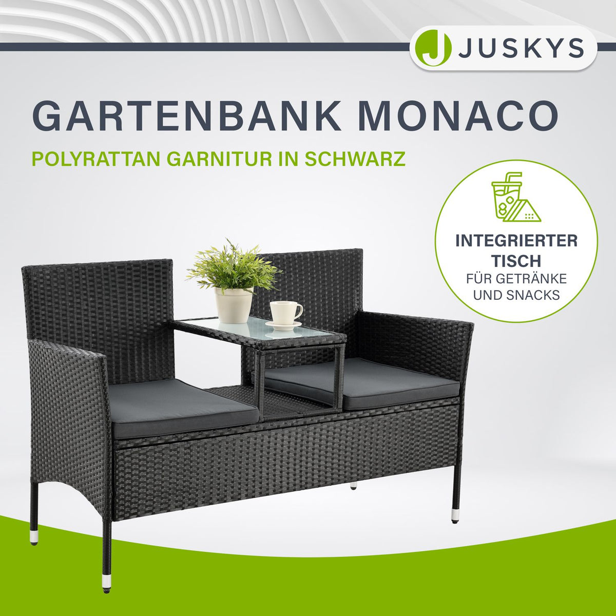 Polyrattan Sitzbank Monaco