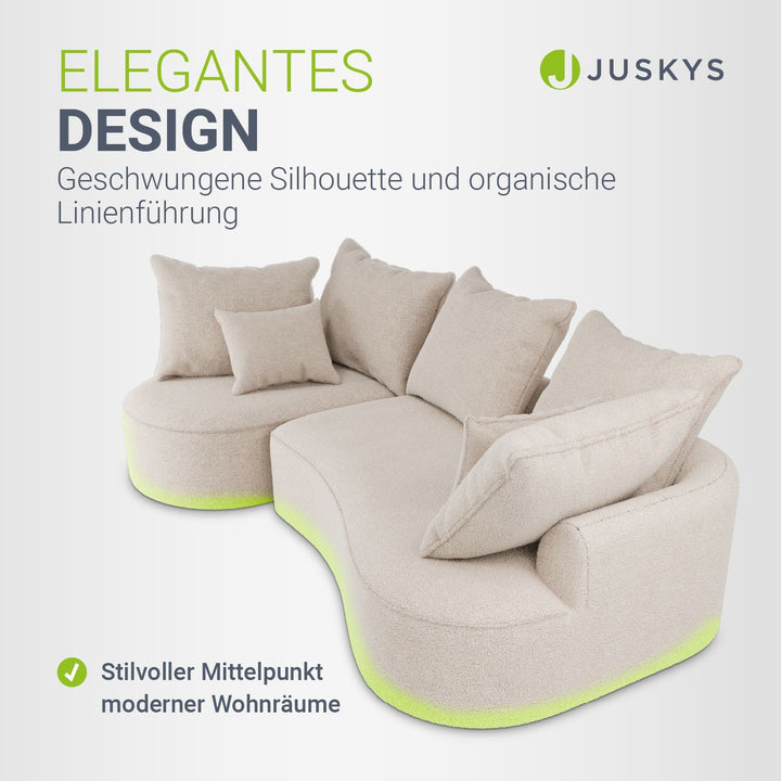 Sofa Tirano mit Ottomane & Dekokissen
