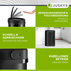 Rechteckiger Mülleimer mit Sensor