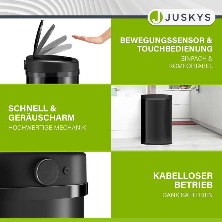 Rechteckiger Mülleimer mit Sensor
