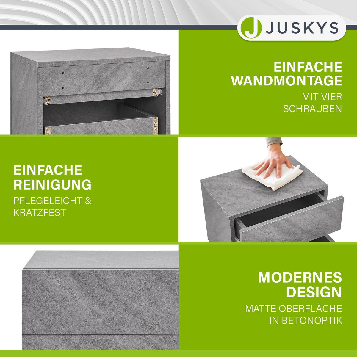 Wandschrank Nachttisch hängend