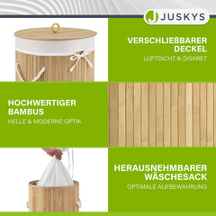 Bambus Wäschekorb Curly-Round