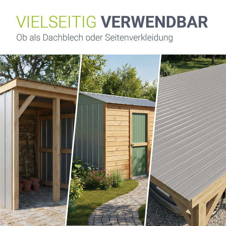 Trapezblech fürs Dach aus Stahl