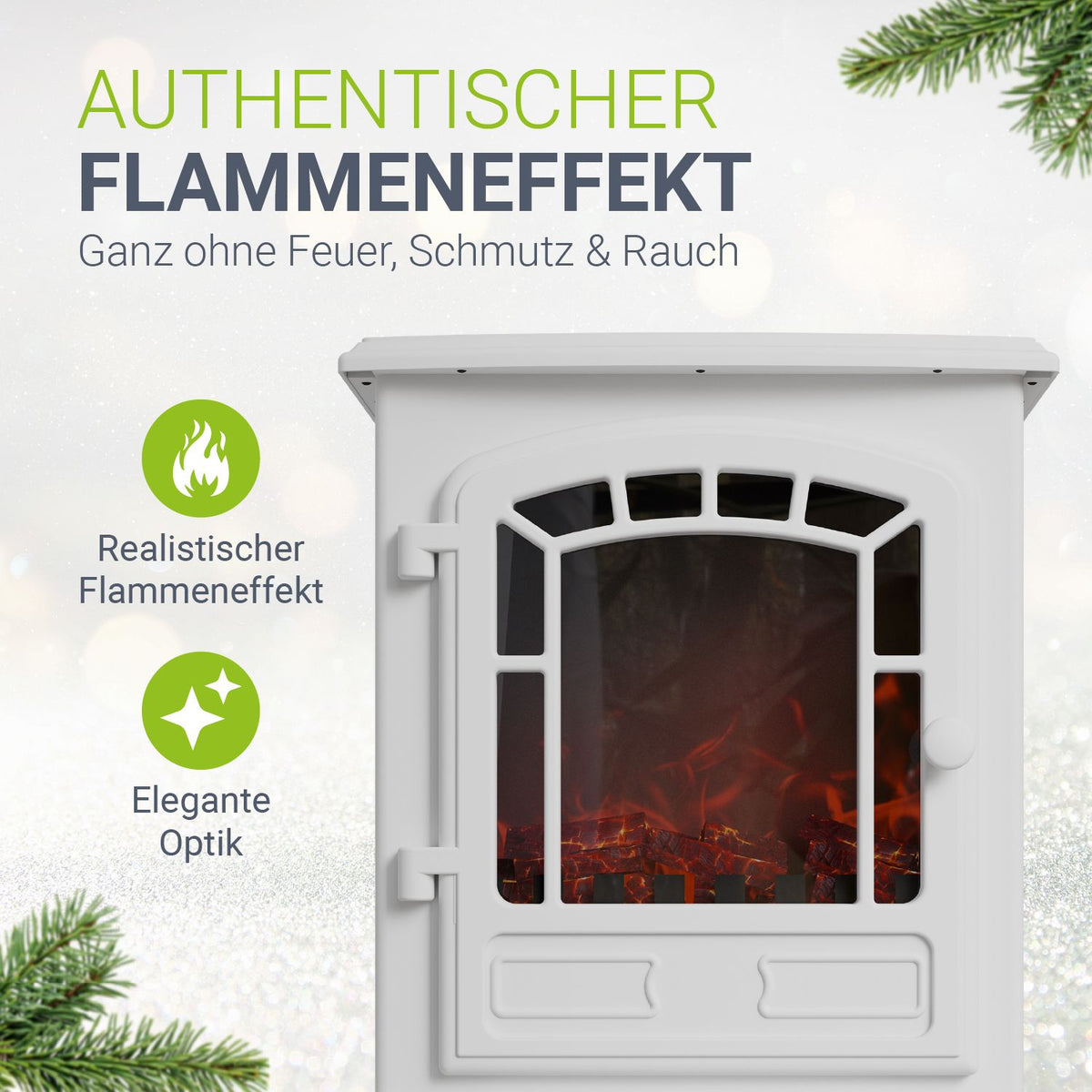 Elektrokamin 2000W mit Flammeneffekt