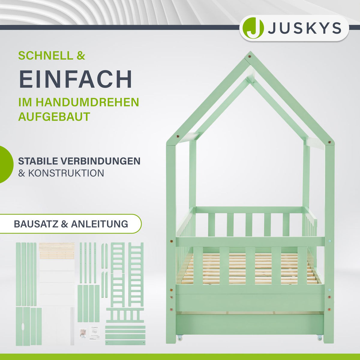 Kinderbett Marli 80 x 160 cm mit Bettkasten