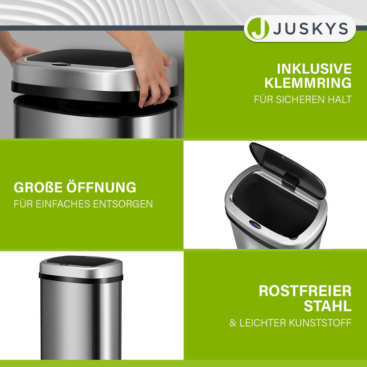 Rechteckiger Mülleimer mit Sensor