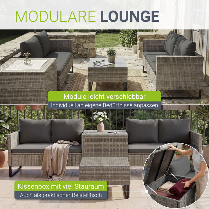 Gartenlounge für 4 Personen Santorini