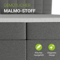 Boxspringbett Seattle - Malmo-Stoff