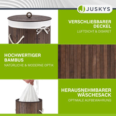 Bambus Wäschekorb Curly-Round