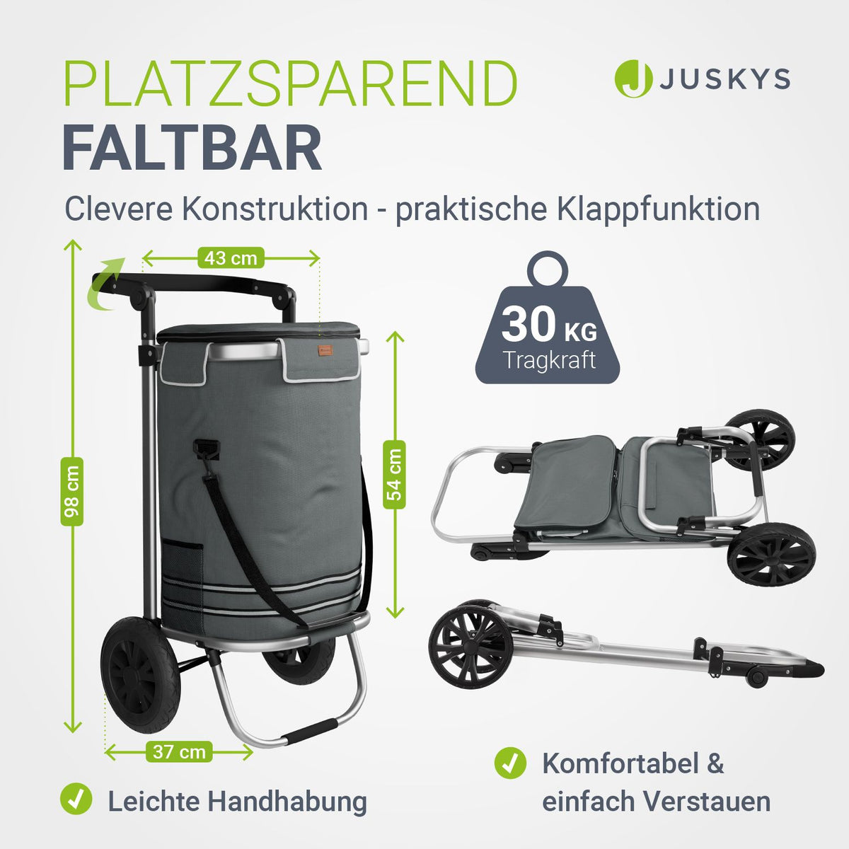 3in1 Einkaufstrolley - 56 L Kapazität
