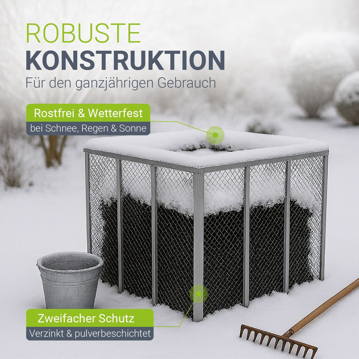 Metall Komposter für Gartenabfälle
