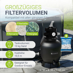 Sandfilteranlage für Pools bis 47m³