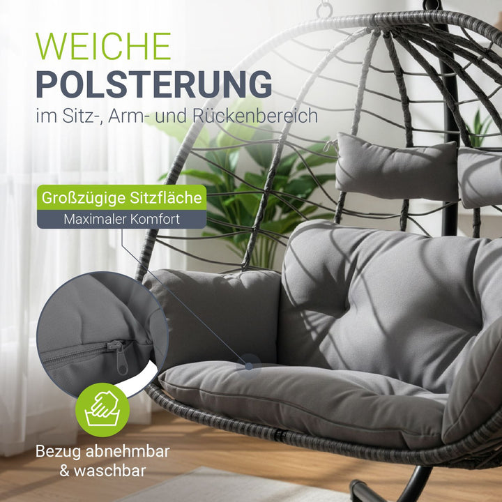 Polyrattan Doppelhängesessel Aria