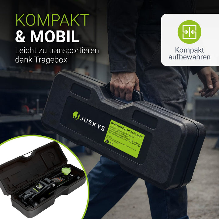 Wagenheber 2,5 t mit Transportbox