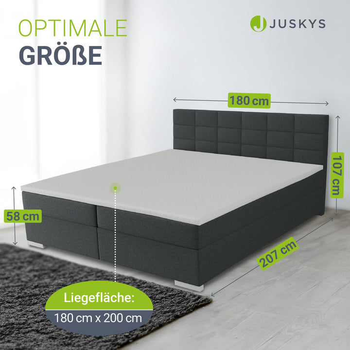 Boxspringbett Seattle - Malmo-Stoff