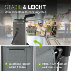 3in1 Einkaufstrolley - 56 L Kapazität
