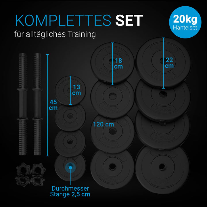 Kurzhantelset 20 kg