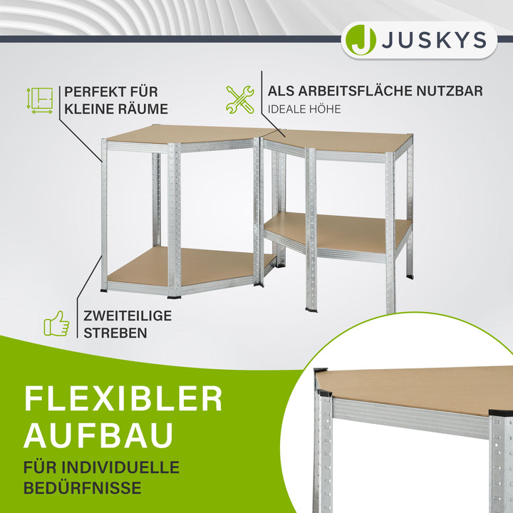 Eckregal Corner Easy 160 x 75 x 40-75 cm