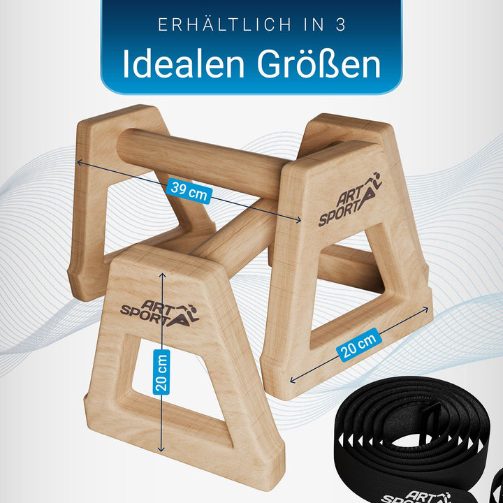 Liegestützgriffe aus Holz