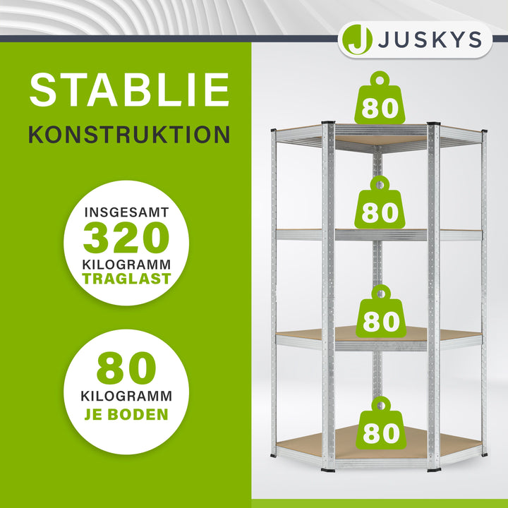 Eckregal Corner Easy 160 x 75 x 40-75 cm
