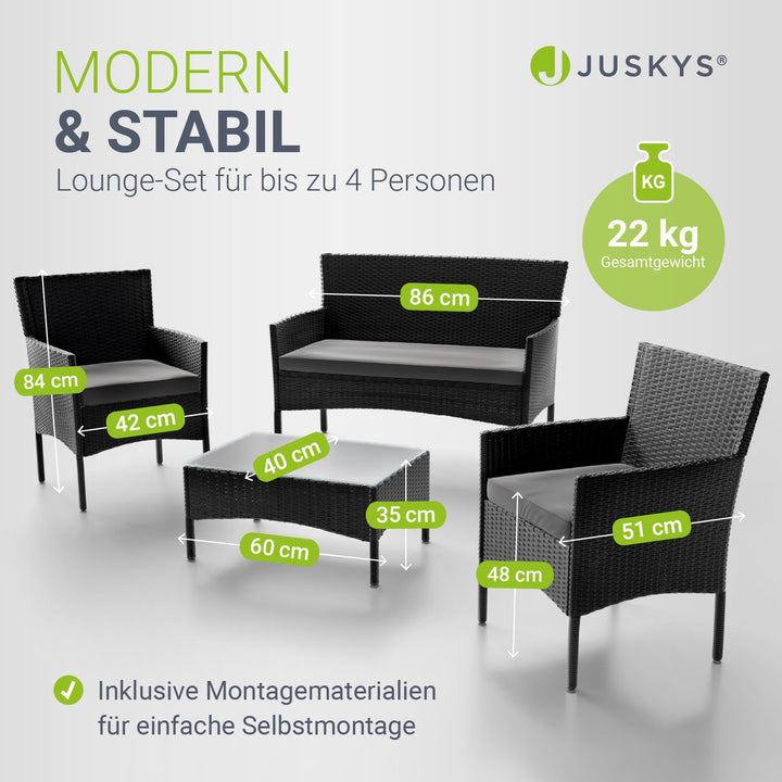 Polyrattan Sitzgruppe Fort Myers