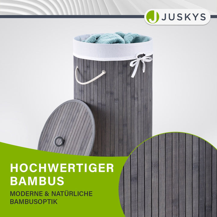 Bambus Wäschekorb Curly-Round