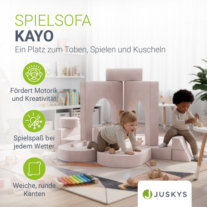 Kindersofa Kayo mit Cord Bezug & Kissen