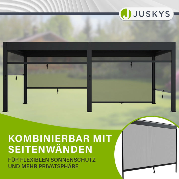 Lamellendach Tahiti 3 x 5,9 m inkl. 1x Seitenwand 3 m