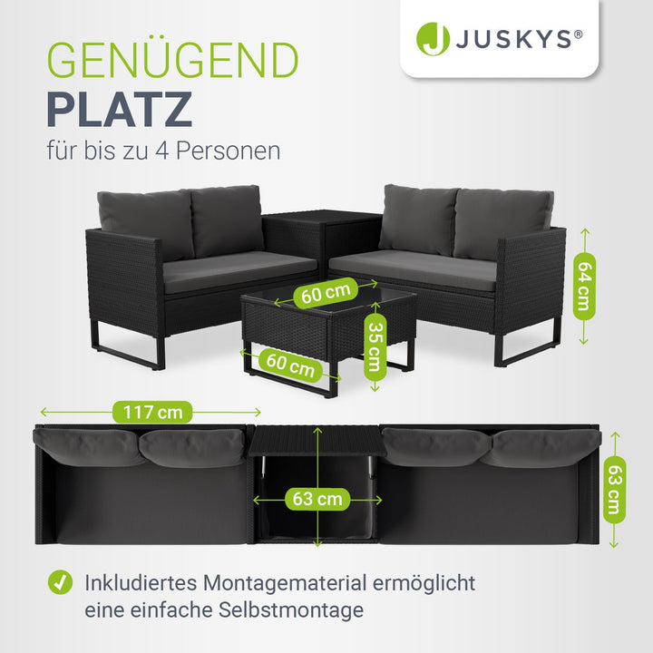 Gartenlounge für 4 Personen Santorini
