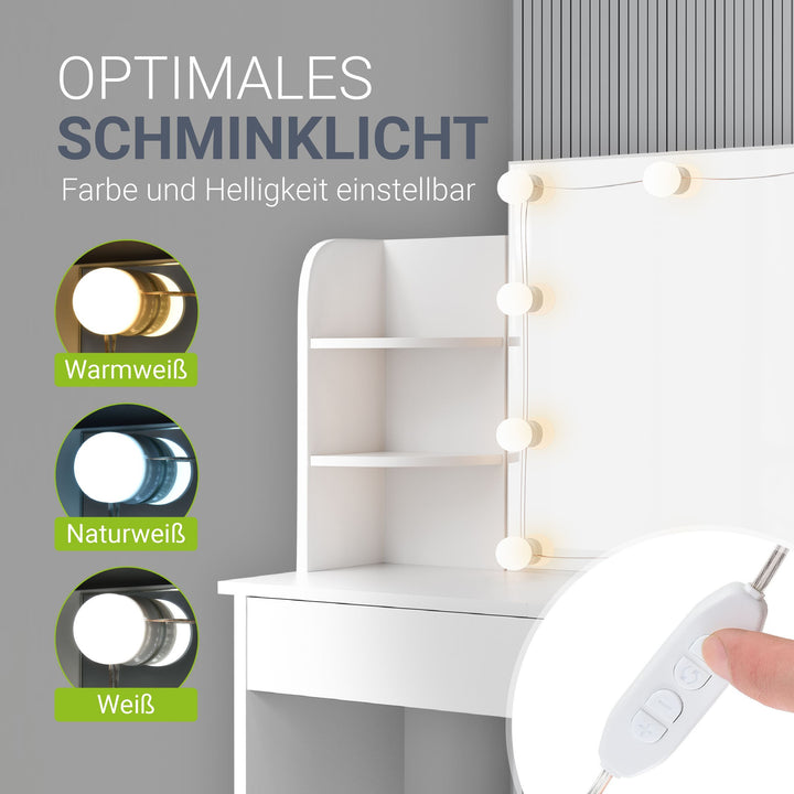 Schminktisch Bella mit Hocker Tonia