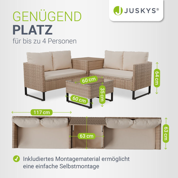 Gartenlounge für 4 Personen Santorini